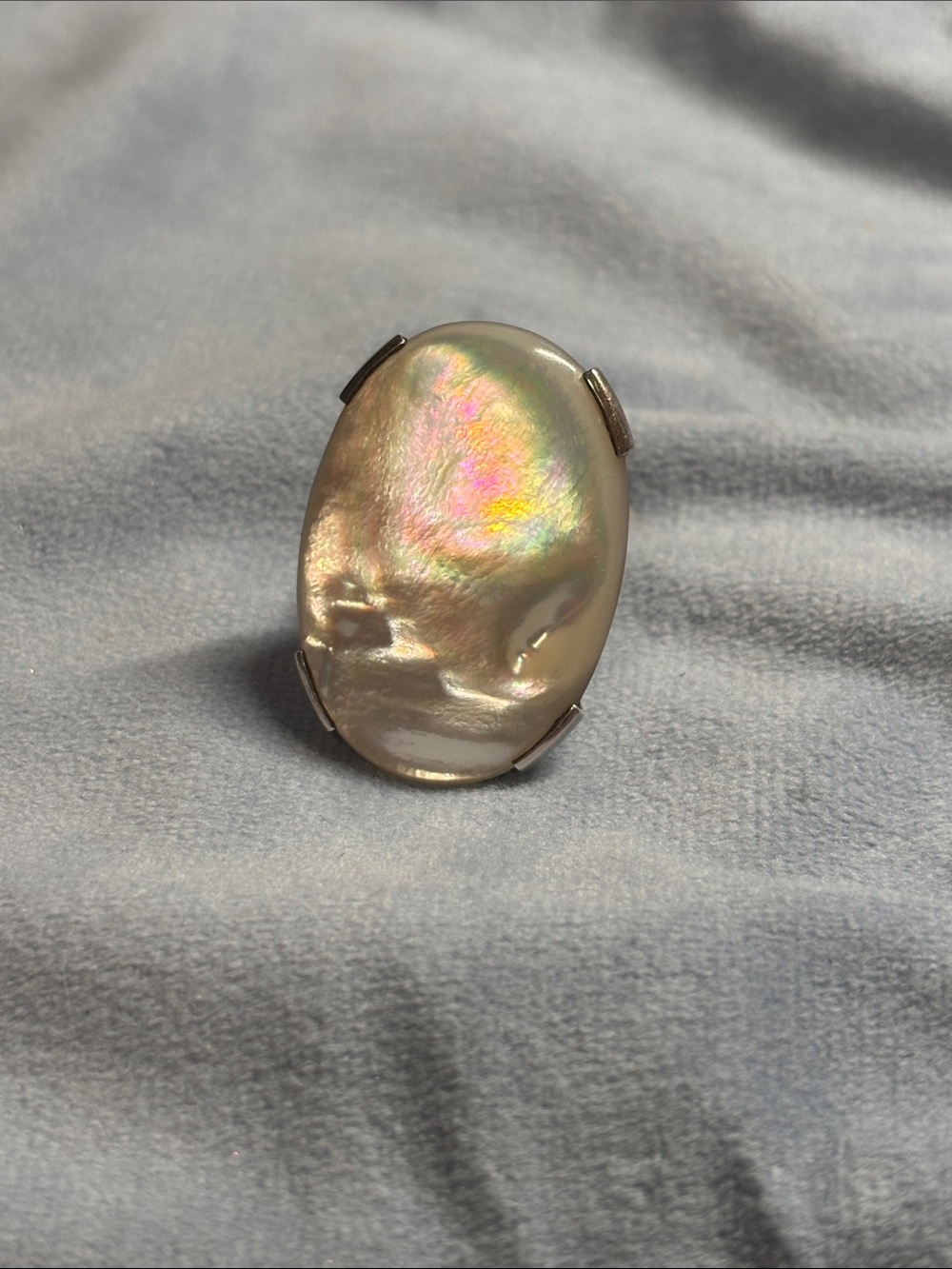 Thomas Sabo Iridescent Mother-of-Pearl Statement Ring Size 6.5